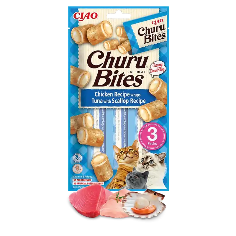 CIAO INABA CAT CHURU BITES CHICKEN WRAPS TUNA&SCALLOP 30G Dodaj do koszyka