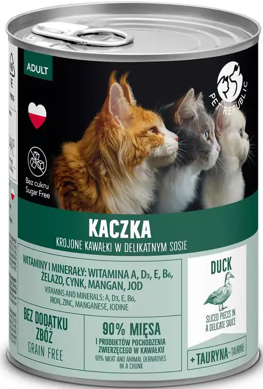 Oferta czasowa Pet Republic Adult Kaczka Mokra Karma dla kota 400g