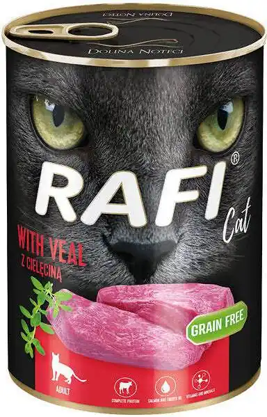 Cena promocyjna Rafi Cat Adult Cielęcina Mokra Karma dla kota op. 400g