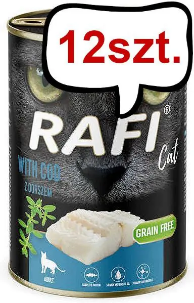 Rafi Cat Adult Dorsz Mokra Karma dla kota op. 400g Pakiet 12szt. Darmowy zwrot