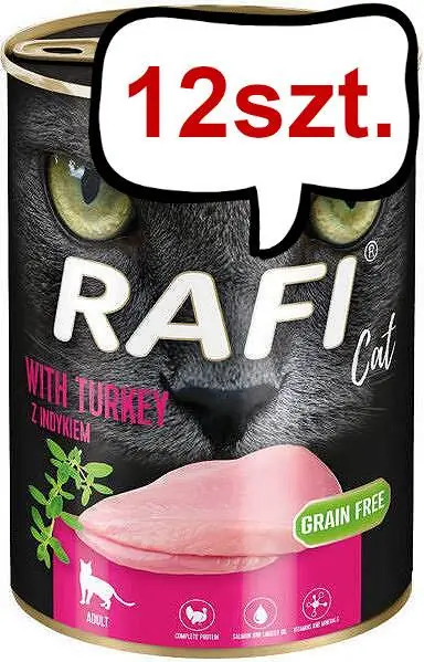 Rafi Cat Adult Indyk Mokra Karma dla kota op. 400g Pakiet 12szt. Oferta