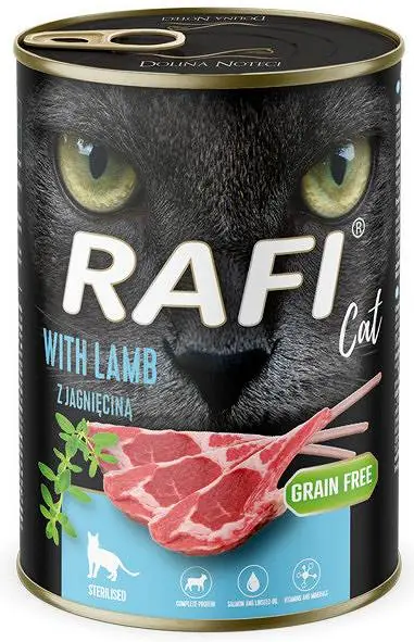 Bezpieczne zakupy Rafi Cat Adult Sterilised Jagnięcina Mokra Karma dla kota op. 400g