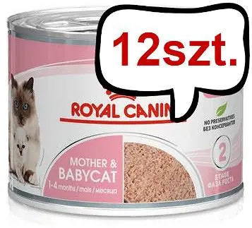 Royal Canin Mother&Babycat Mousse Mokra Karma dla kociąt op. 195g Pakiet 12szt. Hit cenowy