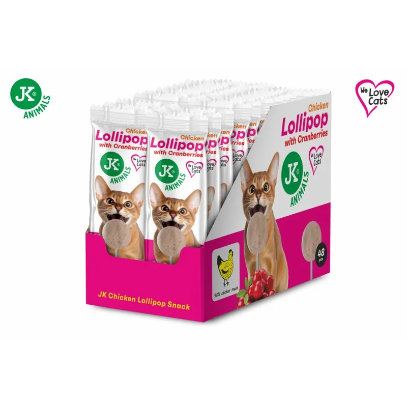 Szybka dostawa JK ANIMALS lizak z kurczaka z żurawiną