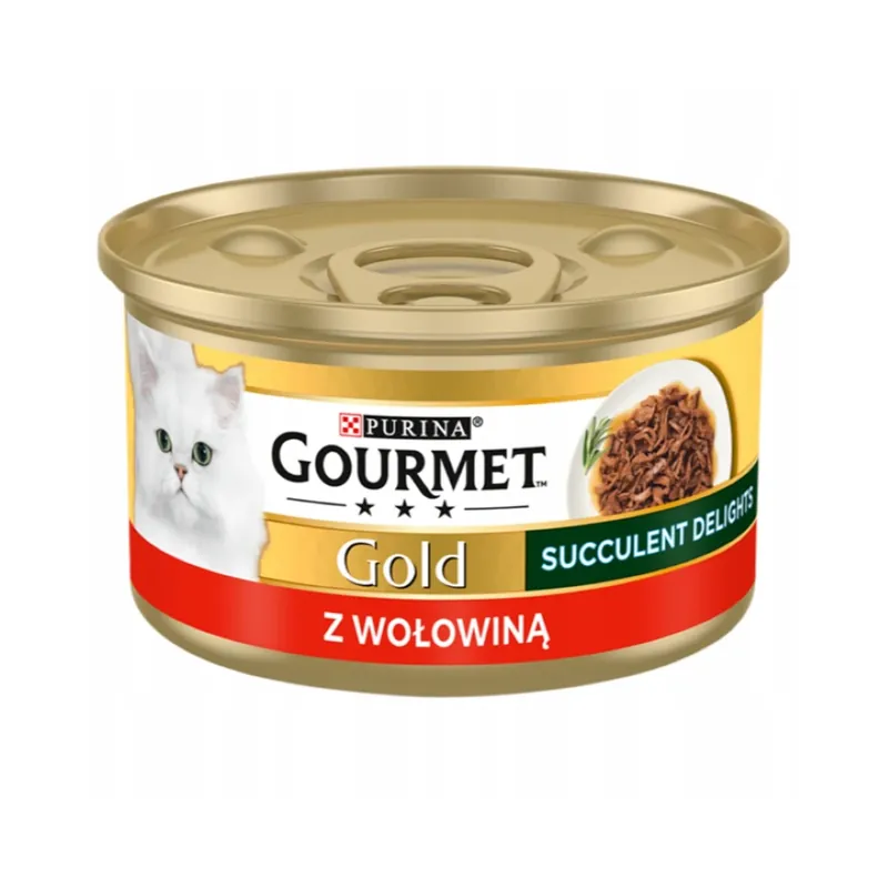 GOURMET™ GOLD Succulent Delights z wołowiną 85 g (karma mokra dla kota) Bestseller