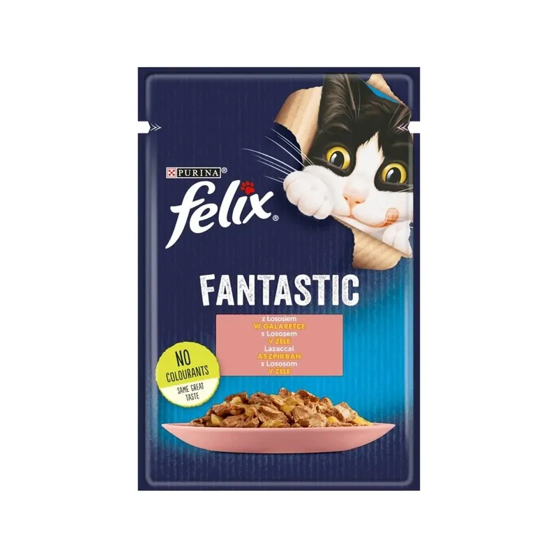 Cena promocyjna Felix® Fantastic z łososiem w galaretce 85 g