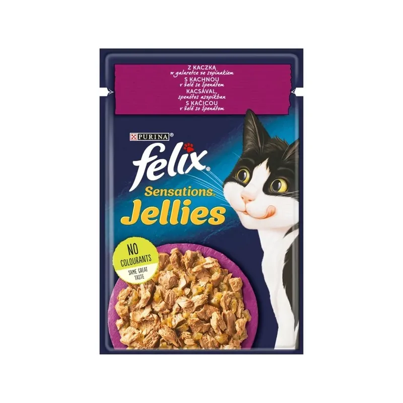 Promocja FELIX® Sensations® Jellies z Kaczką w Galaretce ze Szpinakiem 85g
