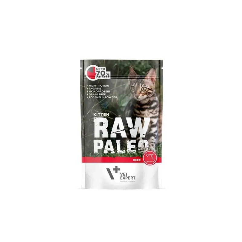 Raw Paleo KITTEN Beef - wołowina 100 g - karma mokra dla kociąt Okazja