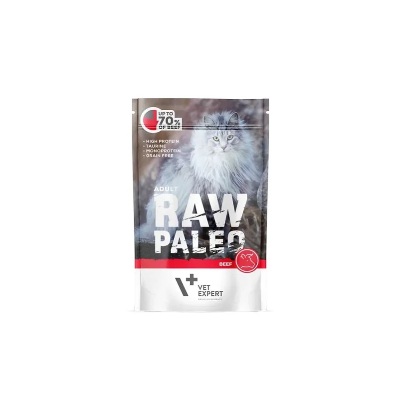 Raw Paleo ADULT Cat Beef - wołowina 100g - mokra karma dla kotów dorosłych Bezpieczne zakupy