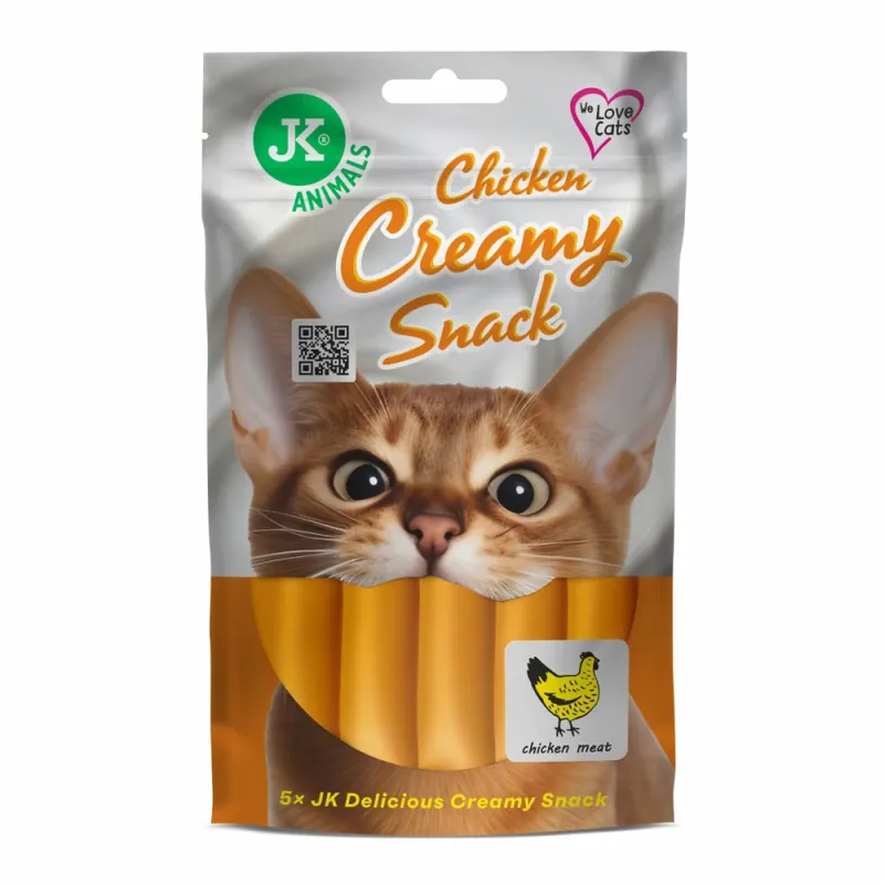 JK Animals Kremowy przysmak Kurczak 5 x15g (przysmak dla kota) Ostatnie sztuki