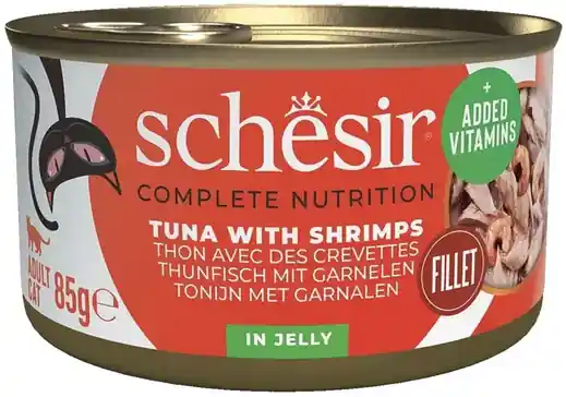 Schesir Adult Tuna with Shrimps in Jelly Mokra Karma dla kota op. 85g Oferta limitowana