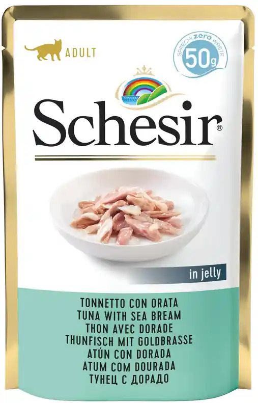 Do wyczerpania zapasów Schesir Adult Tuna&Seabream in Jelly Mokra Karma dla kota op. 50g