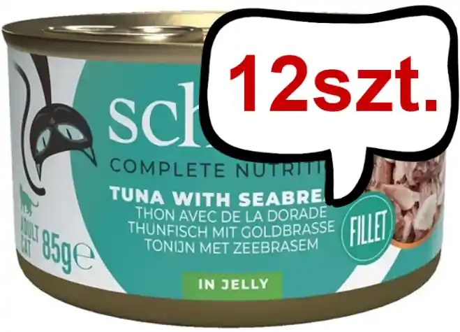Super okazja Schesir Adult Tuna&Seabream in Jelly Mokra Karma dla kota op. 85g Pakiet 12szt.