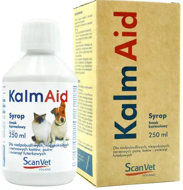 Wyjątkowa oferta Scanvet KalmAid Syrop Uspokajający dla psa i kota poj. 250ml