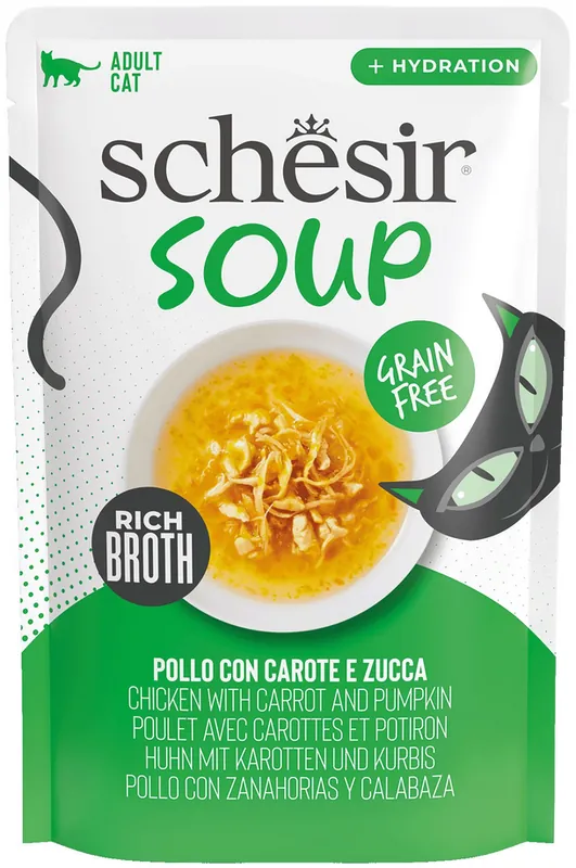 Kup online Schesir Soup with Chicken&Pumpkin Mokra Karma dla kota op. 40g