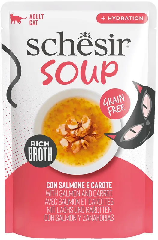 Schesir Soup with Salmon&Carrot Mokra Karma dla kota op. 40g Kup teraz