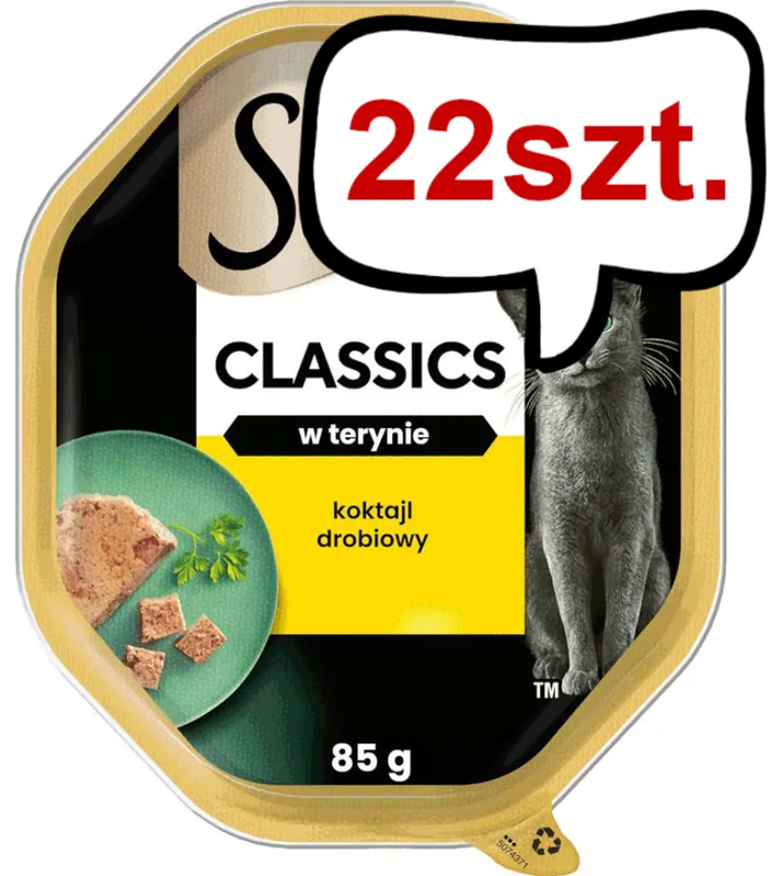 Wyprzedaż Sheba Classics in Pastete Adult Koktajl Drobiowy Mokra Karma dla kota op. 85g Pakiet 22szt.