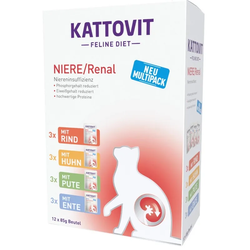 Hit cenowy KATTOVIT MULTIPAK RENAL DIETA DLA KOTÓW 12x85g