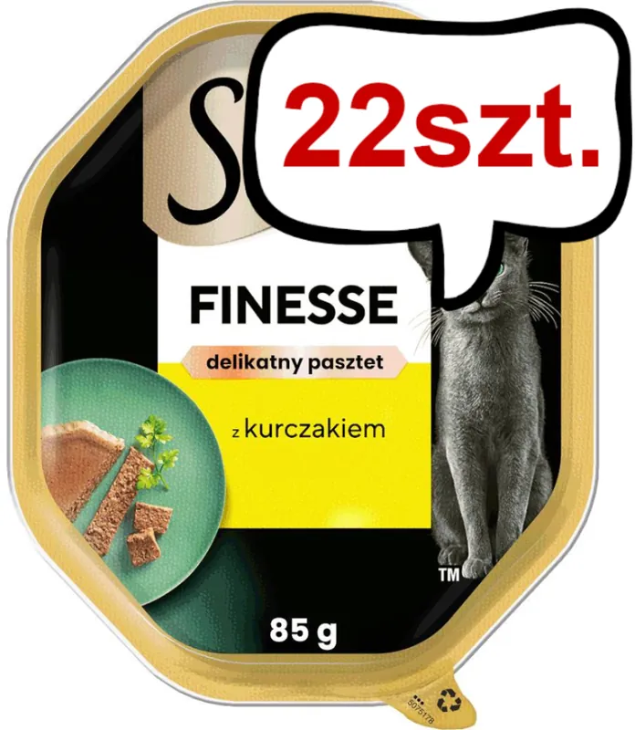 Bezpieczna płatność Sheba Classics in Pastete Adult Kurczak Mokra Karma dla kota op. 85g Pakiet 22szt.