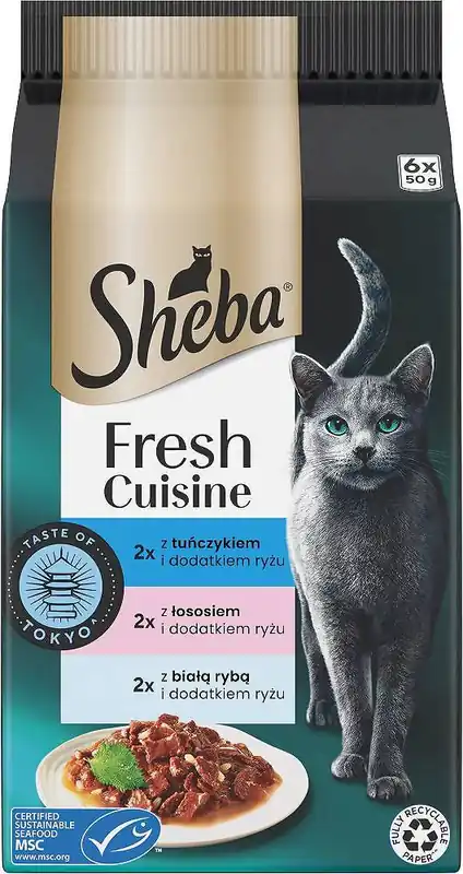 Sheba Fresh Cuisine Taste of Tokyo w sosie Mokra karma dla kota op. 6x50g Kup online