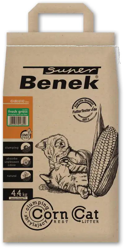 Zniżka Super Benek Żwirek kukurydziany Corn Cat Świeża Trawa dla kota poj. 7l