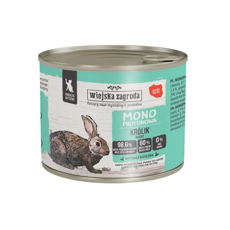 Wiejska Zagroda Mono Królik 200 g (kociak) Super okazja