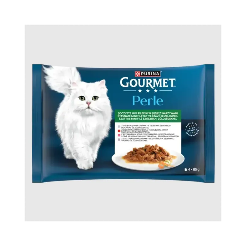 Gourmet® Perle Mini Fileciki w sosie z warzywami (4x85g) Niska cena