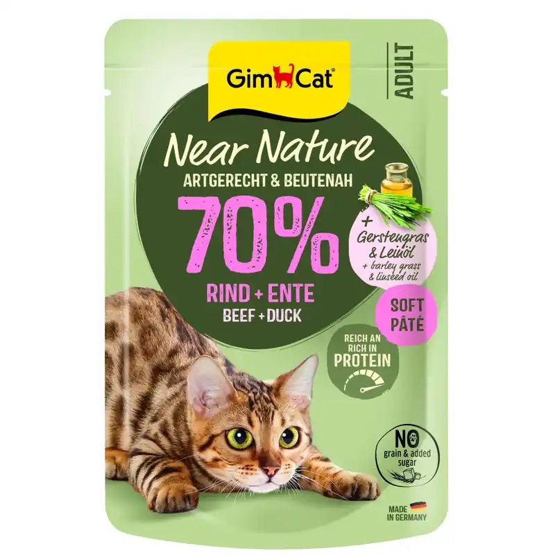 GimCat Near Nature wołowina i kaczka 85g Premium