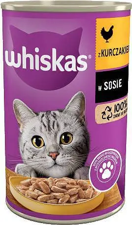 Wyjątkowa oferta Whiskas Adult Kurczak w sosie Mokra Karma dla kota op. 400g