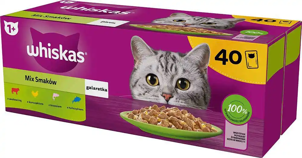 Ostatnie sztuki Whiskas Adult Mix Smaków w galaretce Mokra Karma dla kota op. 40x85g