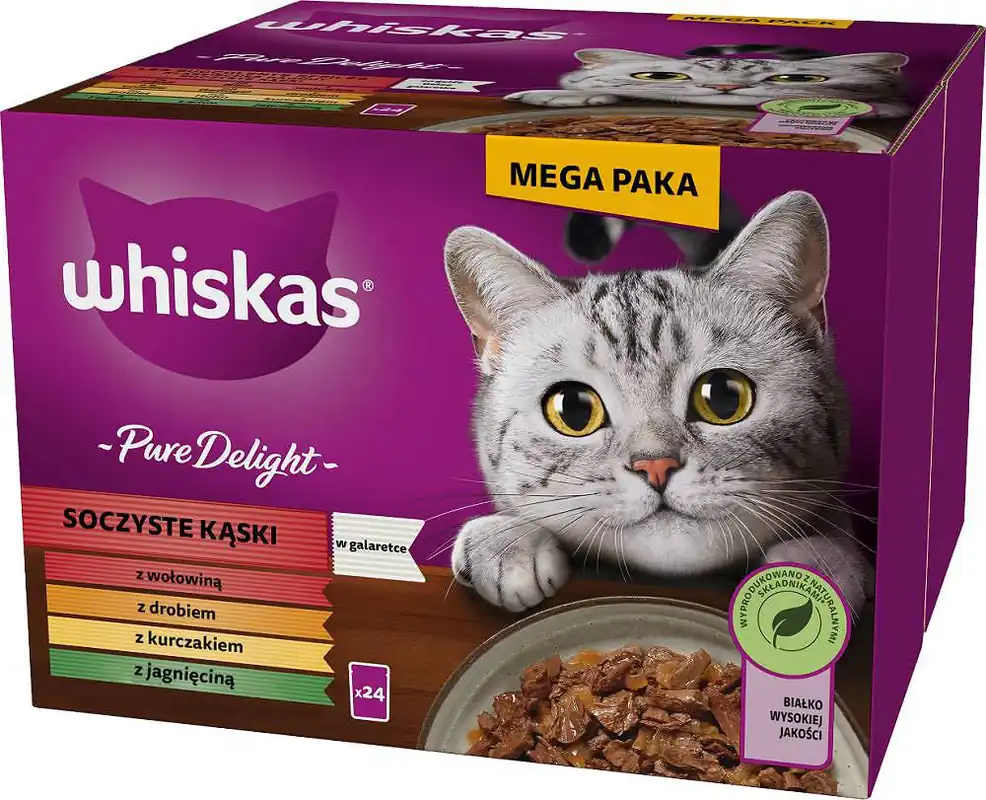 Szybka wysyłka Whiskas Adult Soczyste Kąski w galaretce Mokra Karma dla kota op. 24x85g