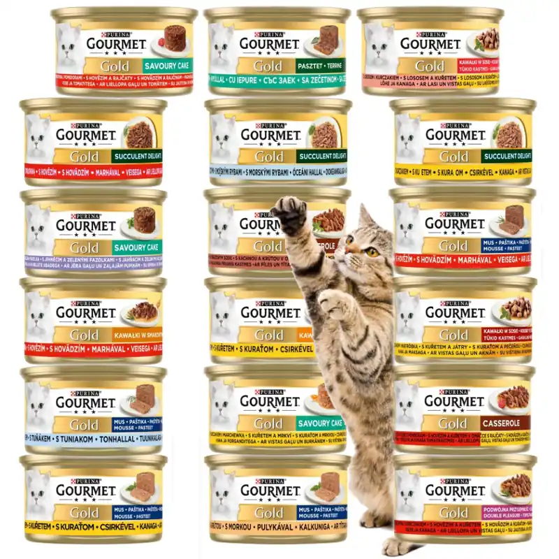Purina Gourmet Gold Mix Smaków Karma Dla Kotów W Sosie Pasztecie i Musie 18x85g Ostatnie sztuki