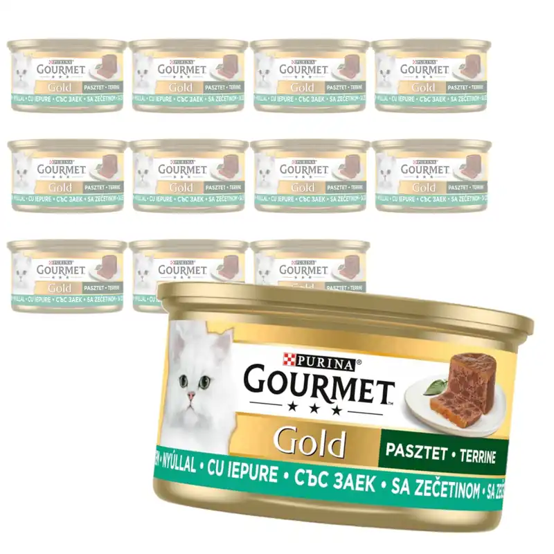 Purina Gourmet Gold Pasztet z Królikiem 12x85g Mokra Karma Dla Kota Wysoka jakość