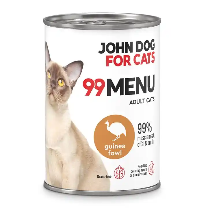 John Dog for Cats 99 Menu Mokra Karma Dla Dorosłych Kotów Z Perliczką 400g Ostatnia szansa