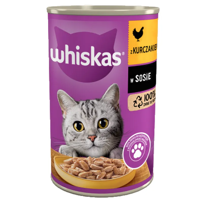 Oferta Whiskas Adult Puszka 400g Kurczak Mokra Karma W Sosie Dla Dorosłych Kotów