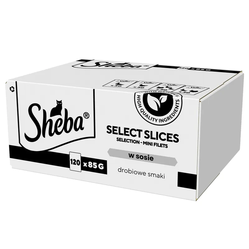 Sheba Selection Select Slices Drobiowe Smaki Saszetki 120x85g Mokra Karma Pełnoporcjowa Dla Kota W Sosie Bezpieczne zakupy