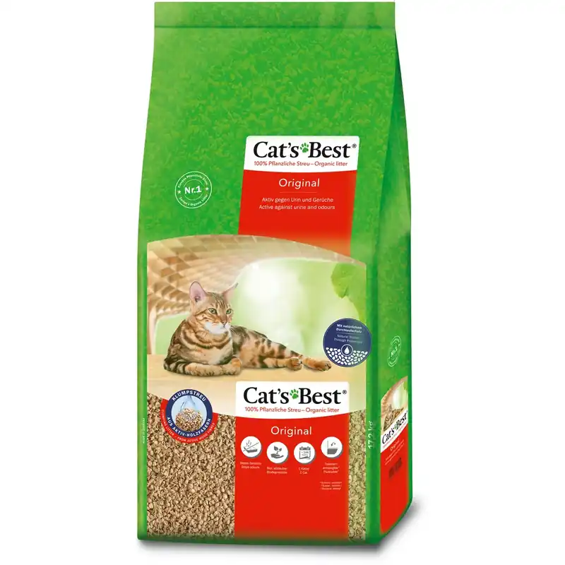 Ostatnia szansa Cat‘s Best Original 40L Żwirek Drewniany Dla Kota Zbrylający i Pochłaniający Zapachy