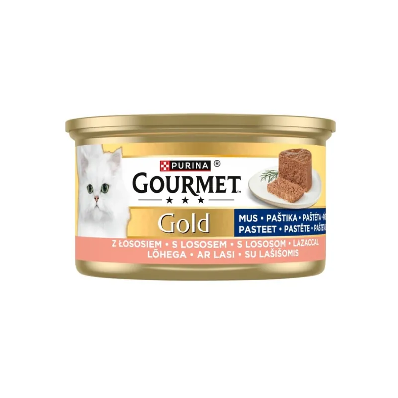 Purina Gourmet Gold Mus z Łososiem 85g Mokra Karma Dla Kota Kup teraz