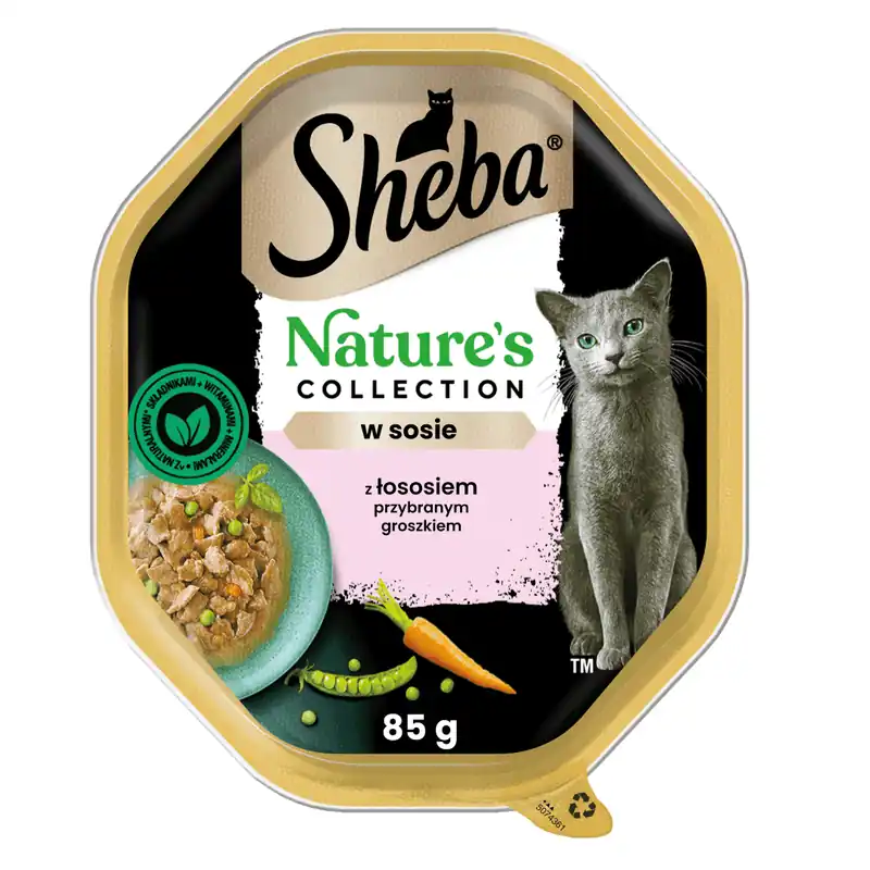 Sheba Nature‘s Collection 85g Z Łososiem I Zielonym Groszkiem W Sosie Mokra Karma Dla Dorosłych Kotów Ograniczona ilość