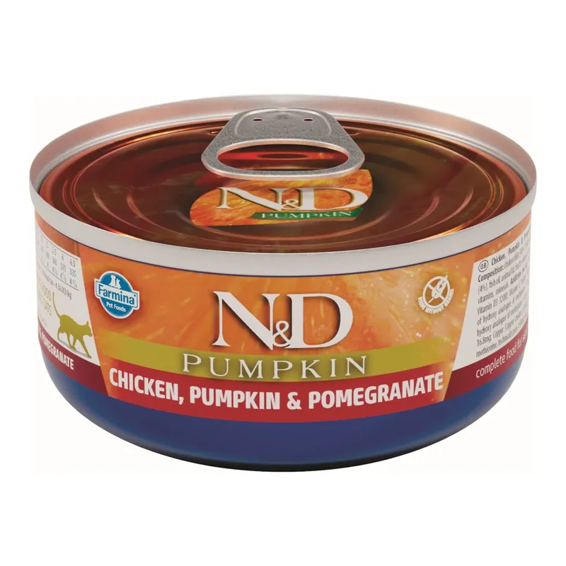 Bezpieczna płatność Farmina N&D Cat Chicken Pumpkin Pomegranate 70g Mokra Karma Dla Kota Kurczak z Dynią i Granatem