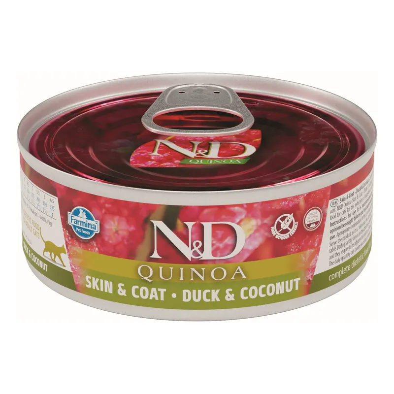 Farmina N&D Cat Quinoa Skin & Coat Duck & Coconut 80g Mokra Karma Dla Kota Kaczka Z Kokosem Na Skórę I Sierść Super okazja