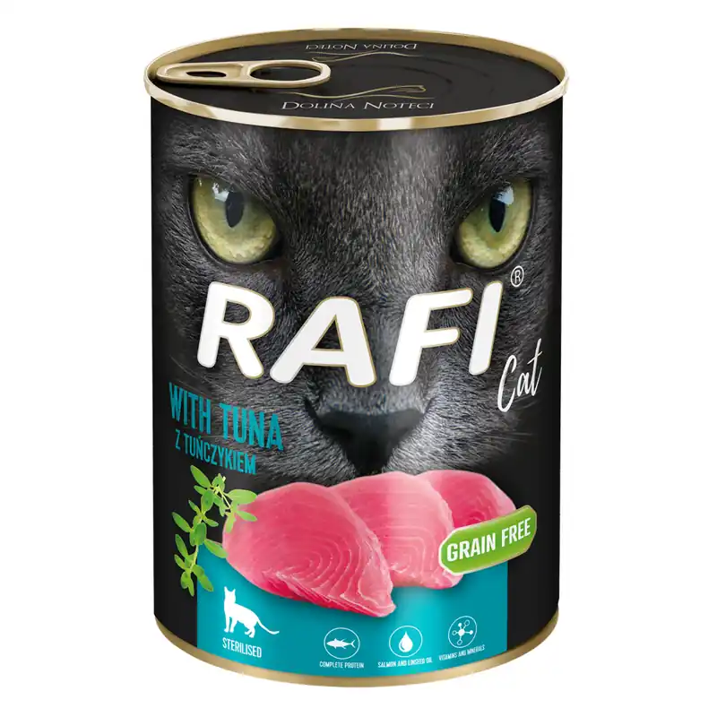 Oferta czasowa Mokra Karma dla Kotów Sterylizowanych z Tuńczykiem Rafi Cat Adult 400 g