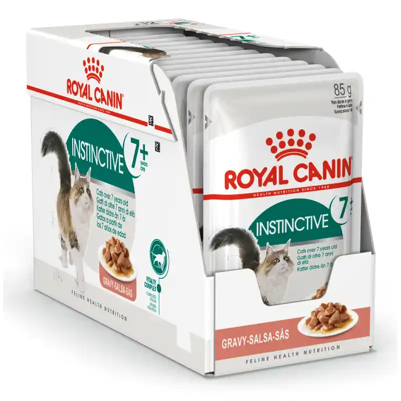 Nie przegap Royal Canin Instinctive +7 Karma Mokra W Sosie Dla Kotów Starszych, Wybrednych 12x85g