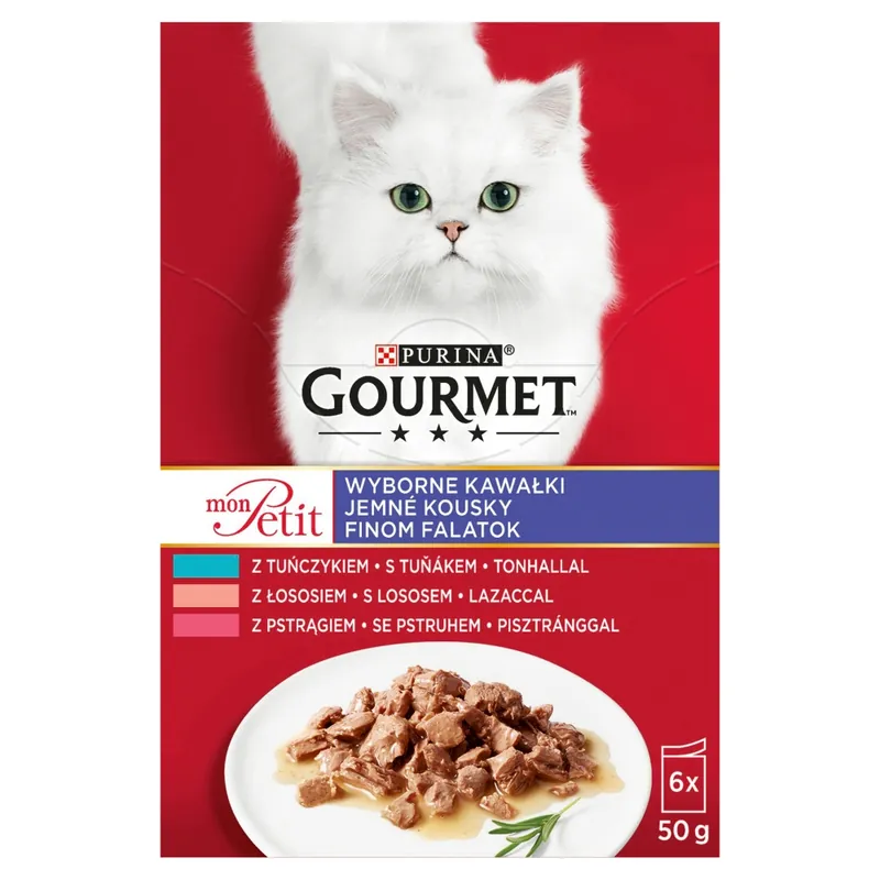 Purina Gourmet Mon Petit Mix Rybne Smaki 6x50g Mokra Karma Dla Kota Wyborne Kawałki Taniej