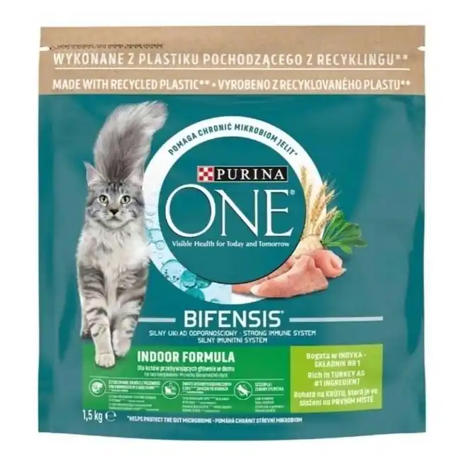 Purina One Bifensis Indoor Formula Sucha Karma Dla Kota Niewychodzącego Z Indykiem 1,5kg Hit sprzedaży
