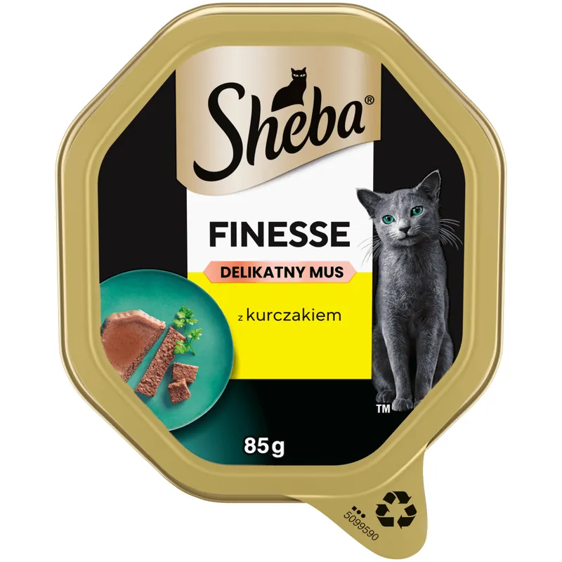 Najlepsza cena Sheba Finesse Tacka 85g Mokra Karma Pełnoporcjowa Dla Kota Z Kurczakiem W Musie