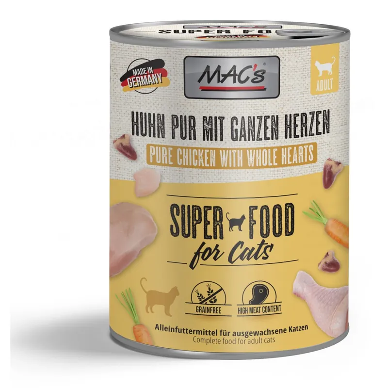 Szybka dostawa MAC‘s Cat Mokra Karma Dla Kota Kurczak Serca Drobiowe 800g