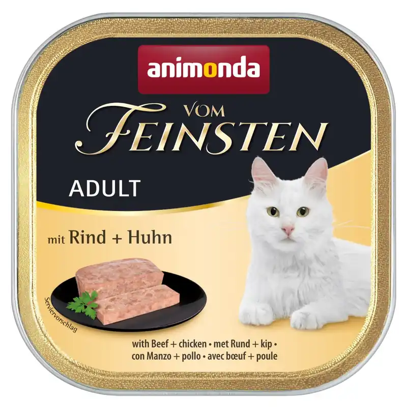 Zamów teraz Animonda Vom Feinsten Adult 100g Mokra Karma dla Kota z Wołowiną i Kurczakiem