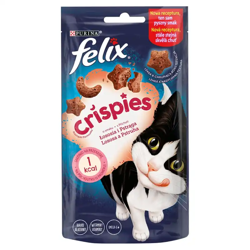 Purina Felix Crispies Przysmak Dla Kota O Smaku Łososia I Pstrąga 45g Darmowy zwrot