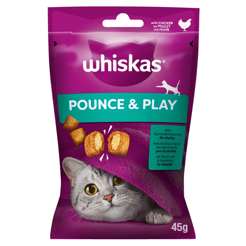 Nie przegap Whiskas Energia I Witalność Przysmak Dla Kota Ciastka Z Kurczakiem 45g